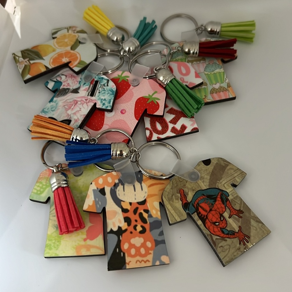 Tshirt sublimation keychains